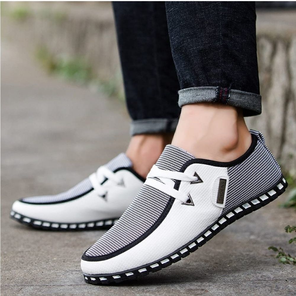 Men's fashion sneakers Men's Casual Shoes Loafers Slip-On White